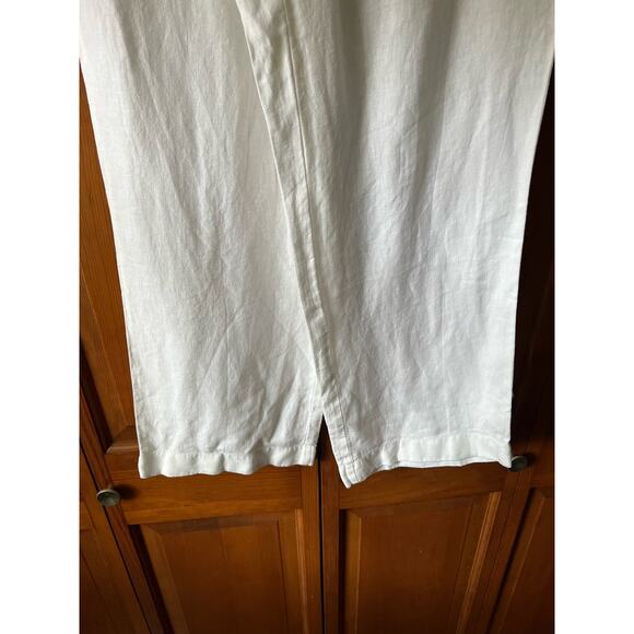 J. Jill Love Linen Women's Elastic Waist Wide-Leg Linen Palazzo Pants White MP - Picture 3 of 10